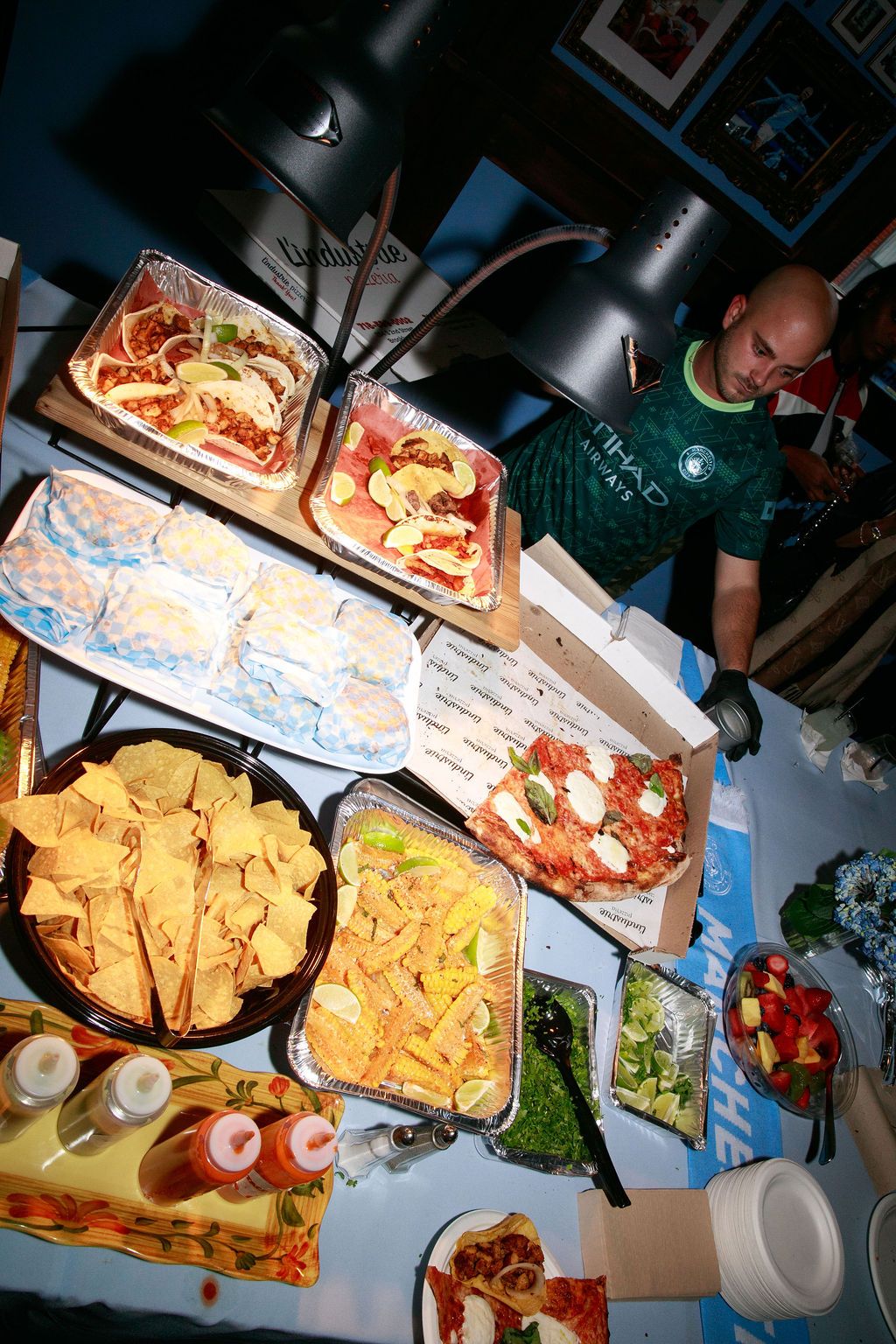 Breakfast spread served to Manchester City guests