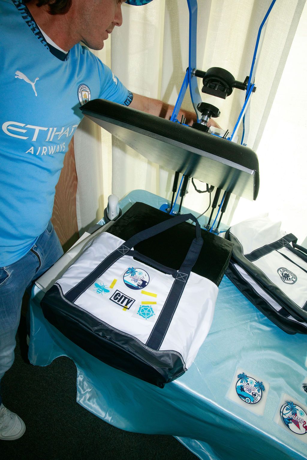 Manchester City branded tabletop game at the event