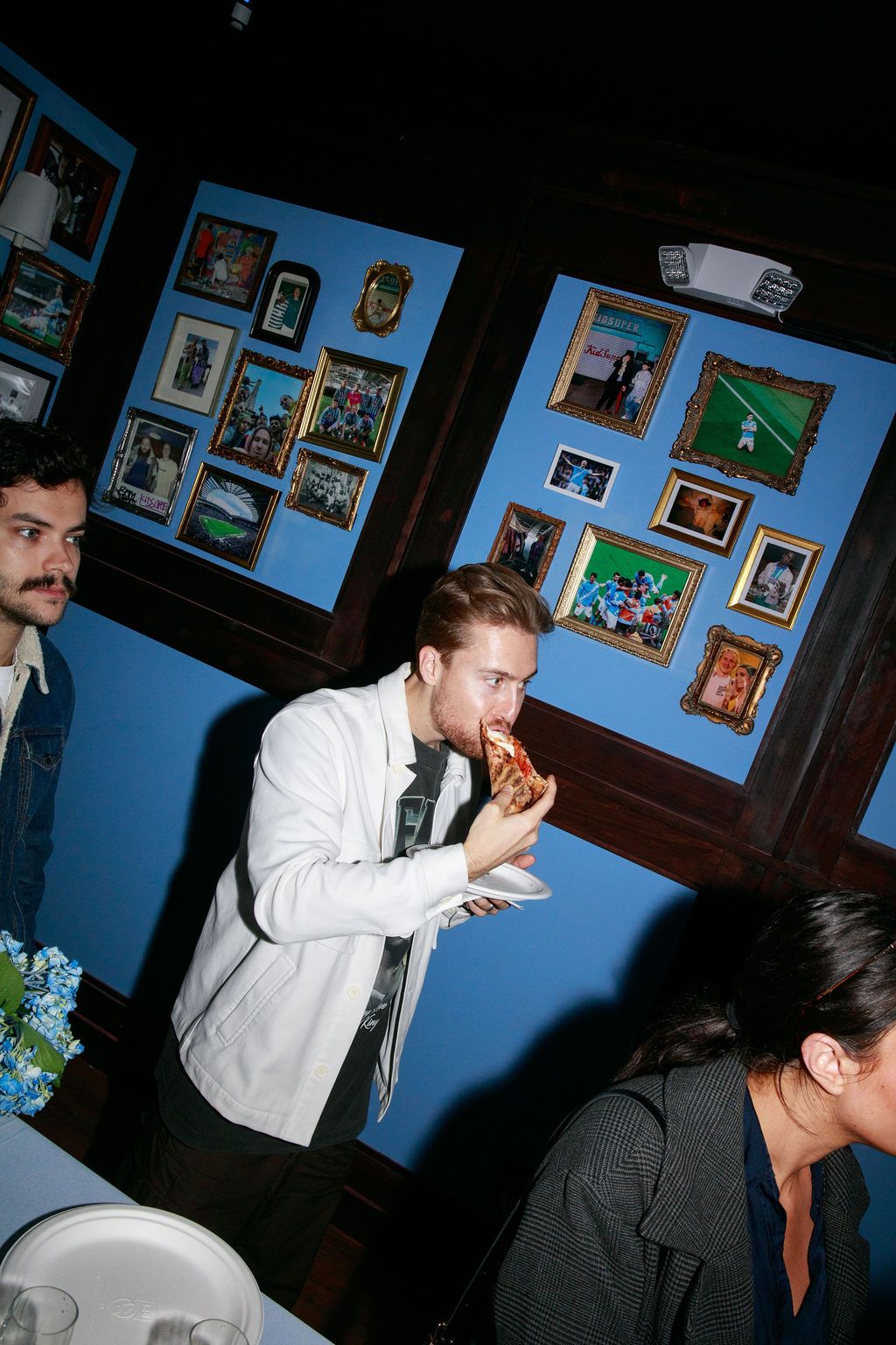 Guest eating at the Blue Table Series event
